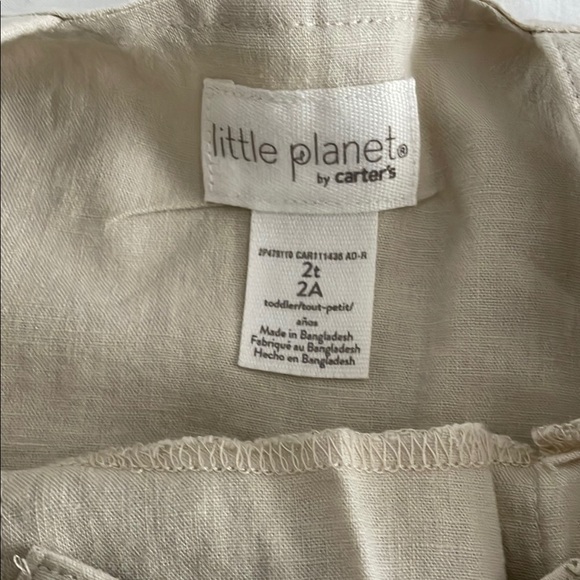 Beige Overalls with Button Details - Picture 2 of 4